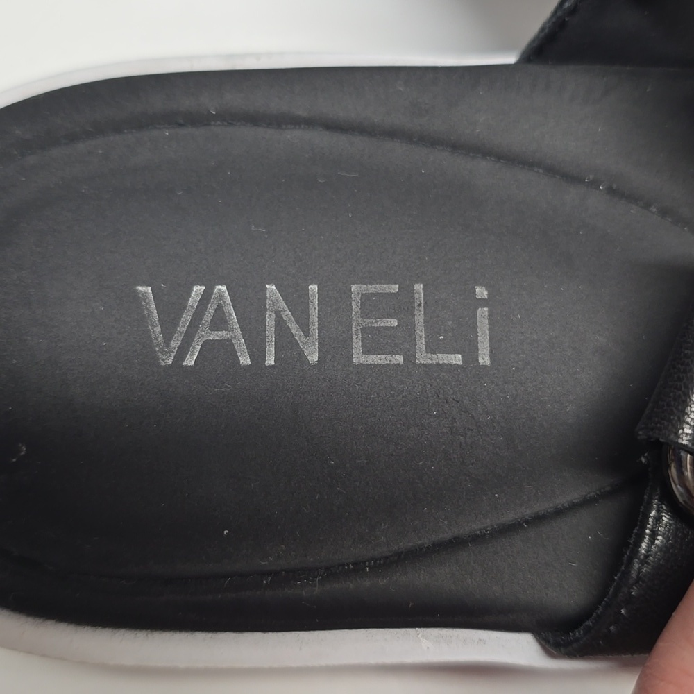 {Vaneli} Clead Strap Slingback Sandal Flatform Platform Open Toe Black - Picture 14 of 16